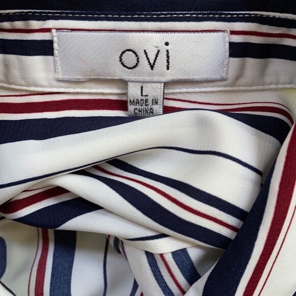 OVI Polyester Striped Blouse - Picture 2 of 9